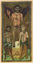 The Devil, Facsimile of a Tarot Card from the 